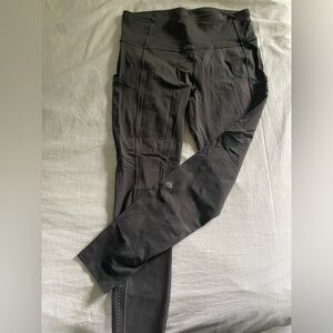 Dark Grey Lululemon High-Waisted Fast and Free Leggings